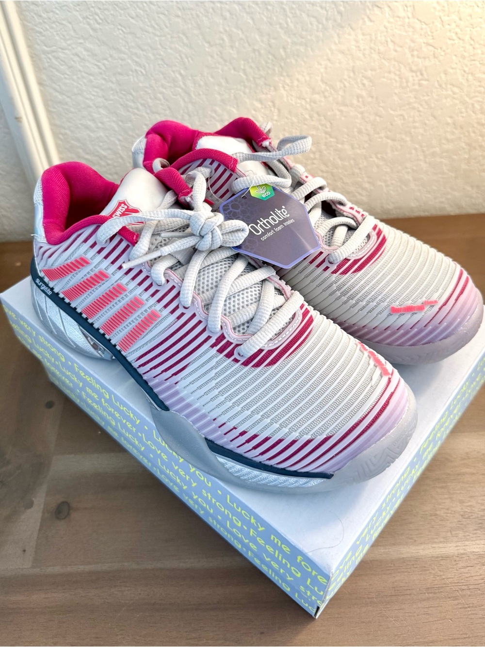 K-Swiss Hypercourt Express 2 ‘Lucky in Love’ Tennis Shoes Women’s size 7.5 NIB